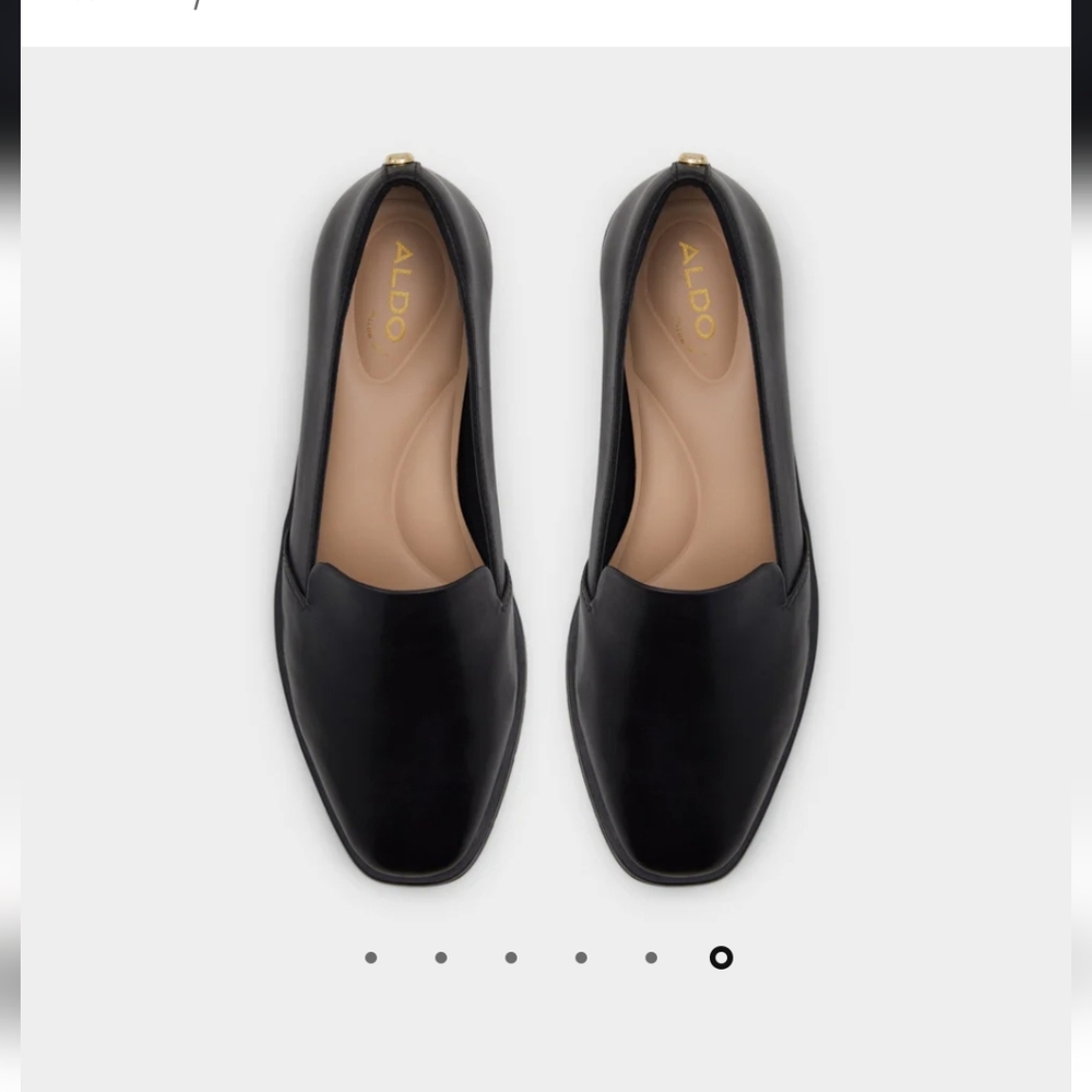 Aldo Black Leather Loafers
